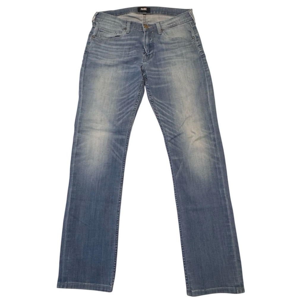 PAIGE Federal Jeans Mens 32x30 Slim‎ Straight Light Wash Stretch Premium Denim